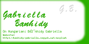 gabriella banhidy business card